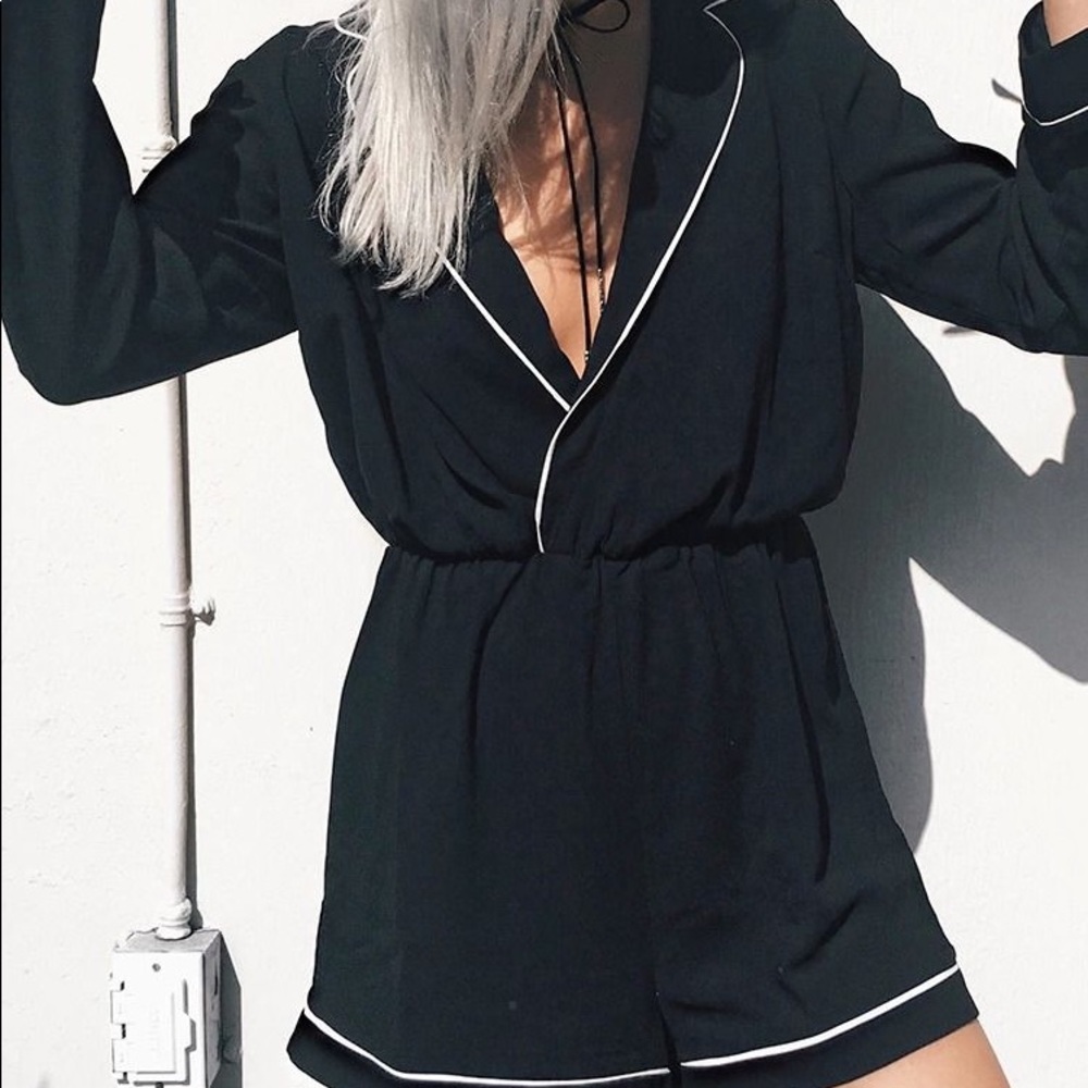FOREVER21 Pajama-Inspired Romper - S - Used once.